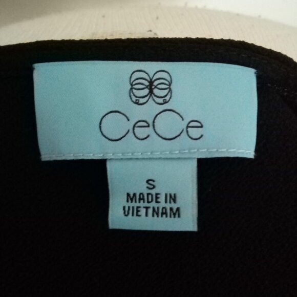 NWT CeCe Small Black Blouse - Picture 6 of 6